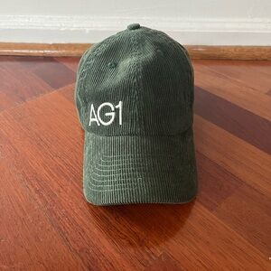 AG1 Embroidered Corduroy Baseball Cap - Forest Green